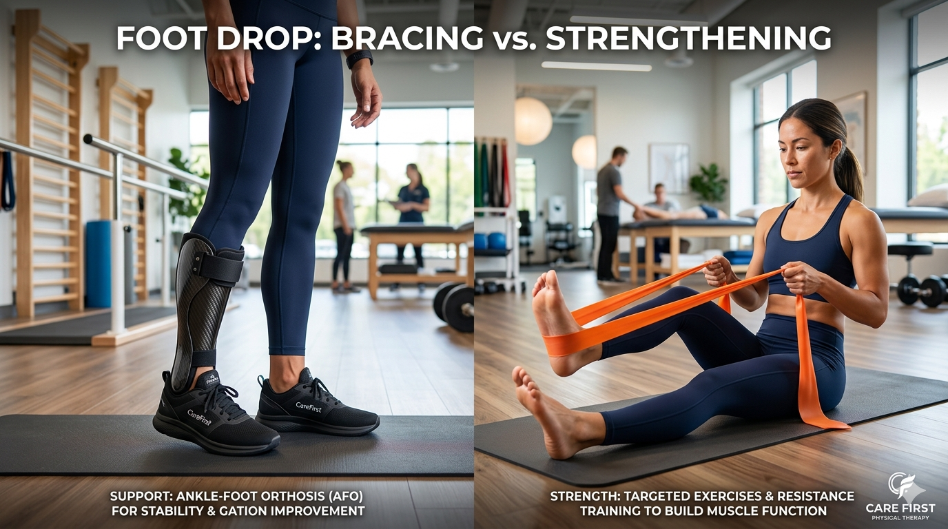 Foot Drop Bracing vs Strengthening